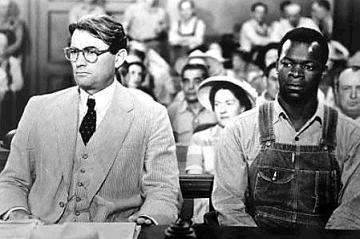 Atticus Finch and Tom Robinson inside the Macomb County Courtroom.