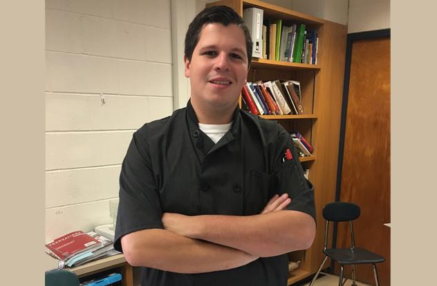 New Culinary teacher Ezra Bleau. 