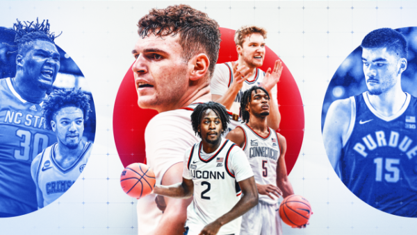 UConn star players featured, proposing they can go back to back.